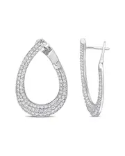 14K 1.79 ct. tw. Diamond Open Teardrop Earrings