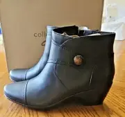 Clarks Womens Bootie Emily Calle Black Leather Ankle Boot 7N New