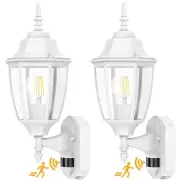 Outdoor Wall Sconce, 2 Pack Dusk to Dawn Motion Sensor Light Fixtures, Exteri...