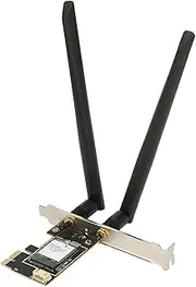 Wireless WiFi 6E PCIe Card for PC, 1800Mbps 2.4G 5G Wireless Adapter with MU MIMO, Bluetooth 5.2 Wireless Network Card for Windows 10 11, 802.11A / B/G/N/AC/AX
