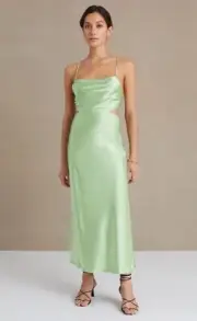 BNWT BEC & BRIDGE GREEN APPLE RAQUEL MIDI DRESS - SIZE 12 AU/8 US (RRP $250)