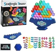 Balance Stacking Game | Hexagonal Stacking Board Blocks - STEM Toys, Learning Activities, Party Supplies for Kids and Adults