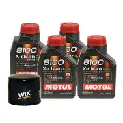4L Motul 8100 X-CLEAN EFE 5W30 Wix Filter Motor Oil Change Kit API SN (for: Honda)