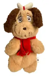NWT Dr. Suess The Grinch Holiday "MAX" Plush Multi-Squeaker Dog Toy