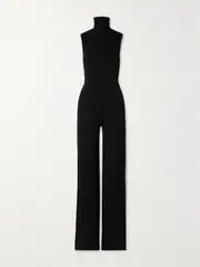 [GAUGE81] GAUGE81 - Gijon Open-back Knitted Turtleneck Jumpsuit - Black - EU 40 EU 40 Black