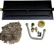 Americangaslos 18"-24" Burner Pan for Gas Fireplace Gas Fireplace Burner Gas Logs Propane Burner (15 Inch Two Pipe) Patent Applied