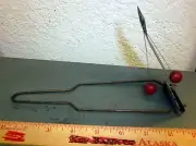 vintage 1950s 8 inch tall metal Halloween noise maker, from occupied Germany