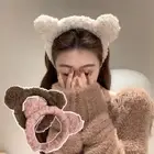 Plush Cartoon Mouse Ear Makeup Hairband Soft Bear Headband for Washing Face