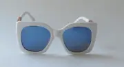 Jessica Simpson White & Rose Gold Oversized Sunglasses J6206 NWT