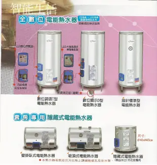 [巨光]含稅 台中市免運 30加侖電熱水器☆節能☆永康日立電標準型《直立式安裝 套房》另售鴻茂 電光牌 全鑫 熱水爐