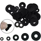 200 Pcs Flat Rubber Washers Assortment Kit Black Rubber Flat Washer For Bolt...