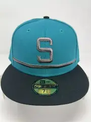 Seattle Pilots - New Era Hat Club Fitted Hat - Size 7 5/8 - Northwest Green