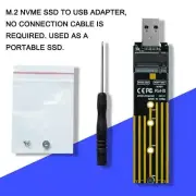 NVMe to USB Adapter, M.2 SSD to USB 3.1 Type A Card, M.2 Hard PCIe M NEW US E6B7