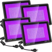 4 Pack 300W LED Flood Black Lights,395nm to 405nm UV Outdoor Flood High Power...