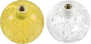 uxcell Joystick Handle Top Ball Head M6 Transparent/Yellow Easy to Install for Arcade Game Part