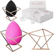 Beauty Sponge Holder - Rose Gold Foundation Beauty Blender Holder - Makeup Brush Organizer Rack Case - Vanity Storage - Display Make Up Puff Sponge Drying Stand (Pack of 1)