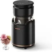 BRIOBITE Ice Cream Maker - Rechargeable & Compact Electric Ice Cream Machine for Gelato, Milkshakes & Sorbet,Double-Insulated Bowl,Easy to Clean,Perfect for 1-2 Servings,Black