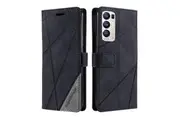 For Oppo Find X3 Neo Case SupRShield Wallet Card Leather Flip Magnetic Stand Phone Cover (Black)