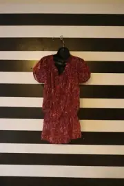 Ariat Women's Morgan Chiffon Tunic Blouse Short Sleeve Multicolor Size S Small