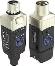 Xvive U3C Condenser Microphone Wireless System with XLR Transmitter and Receiver - 48V/12V Phantom Power