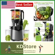 350W Slow Masticating Juicer - Knife-Free Design for Whole Fruits & Vegetables