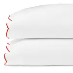 Sferra Limana Scalloped Standard Pillowcase, Pair