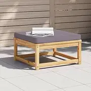 Garden Footstool with Cushions Solid Wood Acacia, Garden Sofa