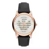 EMPORIO ARMANI Meccanico系列王者之風機械腕錶-玫瑰金X黑皮帶-AR60031