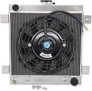 3-Row Aluminum Radiator + Fan ，Compatible With Chrysler Valiant S Series 318 V8 3.7 6cyl AT 1962