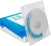 Cd/Dvd/Bluray Sleeves,Double-Sided Refill Plastic Sleeve for CD and DVD Storage
