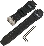 [Rihahisy] Resin Watch Band Replacement for Casio for G-Shock GA-1000 GA-1100 GW-A1000 GW-A1100 GW-4000 G-1400 Men' Sports Waterproof Black Bracelet