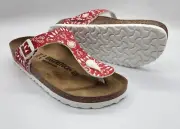 Birkenstock Birko Flor GIZEH Nautical Print Red BNIB 1012714 ***RARE***