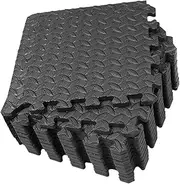 Abaodam 6Pcs Leaf Grain Eva Floor Mats for Gym Dance Room Thick Non Slip Patchwork Rug Interlocking Exercise Flooring Safe Cushioning for Home Use