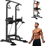 Tappio Power Tower Pull Up Bar for Home Gym, Multi Functional Pull Up Bar Stand Dip Bar Station, Adjustable Height Workout Dip Station Strength Training Fitness Equipment