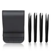 4 Pack Eyebrow Tweezers Set Tweezer Kit for Women Plucking Tweezers for Facia...