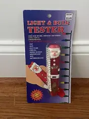 Vintage Christmas Figural Santa Claus LIGHT & BULB TESTER for String Lights NOS