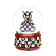 Brand New Mackenzie-Childs Courtly Bear Snow Globe - 100% Exclusive