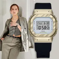 在飛比找momo購物網優惠-【CASIO 卡西歐】G-SHOCK 香檳金系列 方型電子手