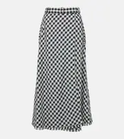 [Etro] Etro Gingham jacquard midi skirt AU 14 black