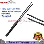 Black Aquarium Tweezers 10" Long Reptile Feeding Tongs for Aquatic Plant DS-1429