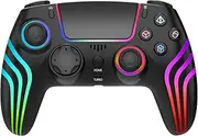 MOLICUI Wireless Controller for PS4 with RGB Lighting, Compatible with PS4 console/Windows PC,/Android/iOS