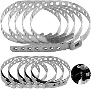 Pack of 10 axle boot clamps, universal axle cuff, 31.75 mm to 127 mm clamps, axle boot spreader, stainless steel CV hose clamps set, 5 x large, 5 x small Axle CV joint boat clamps kit