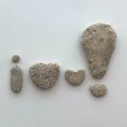 Natural Shaped"I❤️U!”Beach Stones Heart love rocks letter anniversary pebble Art