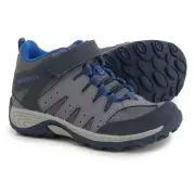 MERRELL LITTLE BOYS OUTBACK HIKING MID 2 BOOTS GREY/NAVY SIZE 12 NWB