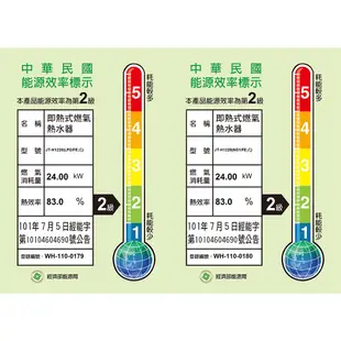 喜特麗 JT-H1220 12L 數位恆慍 熱水器 FE 強制排氣 瓦斯 熱水器 含基本安裝