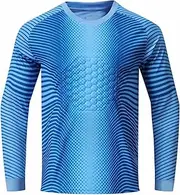 [Yruioon] Padded Soccer Goalkeeper Jersey Shirt for Boys Football Training Shirts Running Exercise Team Uniform