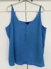 Banana Republic Button Front Camisole Blue Top Women's XL NWT