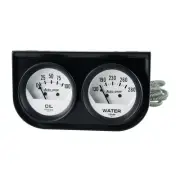 2323 Autogage White Oil/Water Gauge with Black Console 2.3125 in.