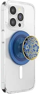 PopSockets Phone Grip Compatible with MagSafe, Phone Holder, Wireless Charging Compatible - Lace Blue Vermeer