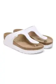 Papillio Birkenstock Gizeh Flex Platform White Vegan Sandals EU 41 Women's 10 US